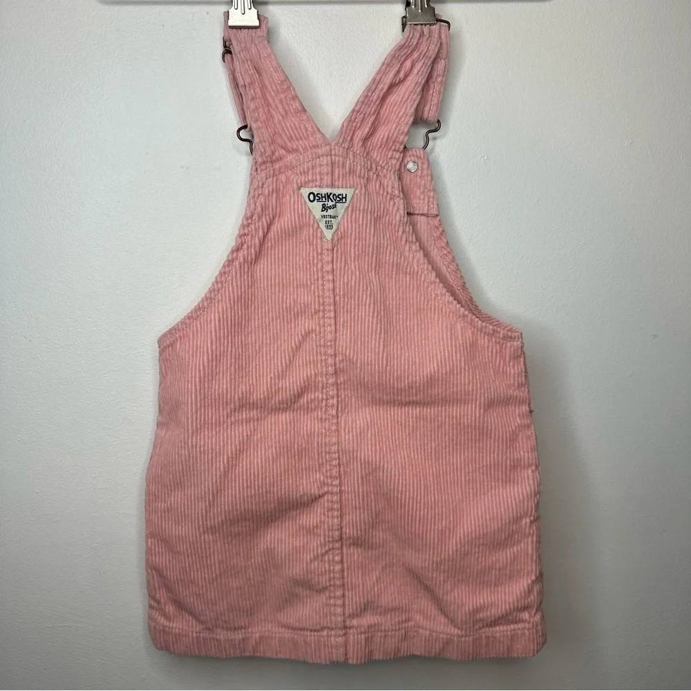 Oshkosh BGOSH Vestbak Size 3T Pink dress Skirtall Overalls Dress Pink Corduroy